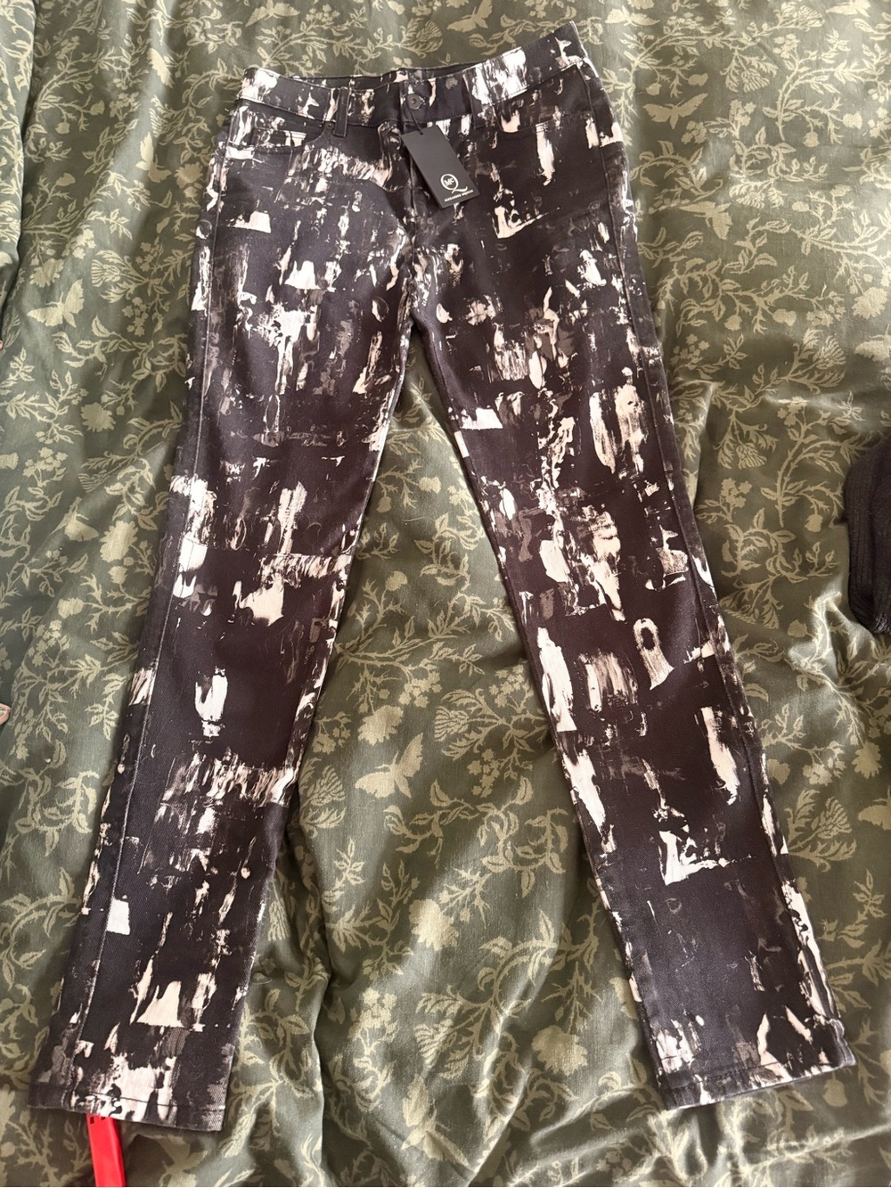 Women’s VINTAGE McQueen Abstract Print Jeans NWT